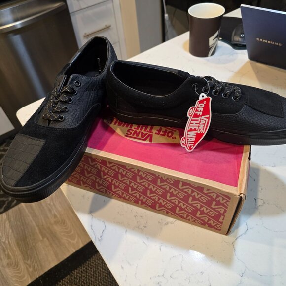 Vans Era Patchwork Mono Patchwork Blackout Black Mens 10.5 RARE New Sneaker SHOE - Picture 3 of 10